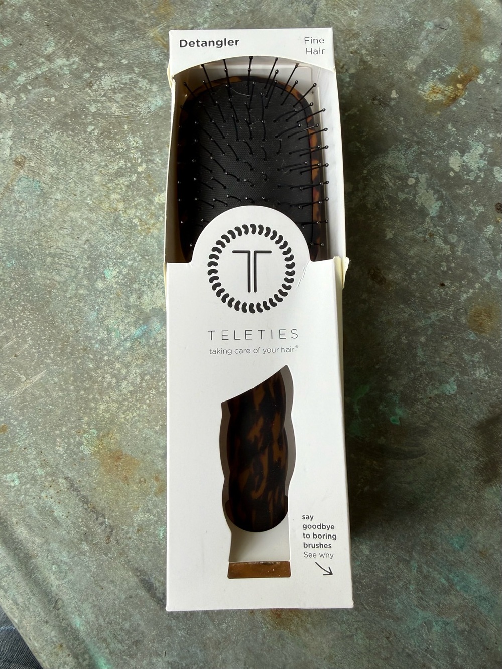 Teleties Detangler Paddle Brush in Tortoiseshell